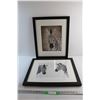 Image 1 : (2) Framed Zebra Art Prints 22'' x 18''