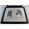 Image 3 : (2) Framed Zebra Art Prints 22'' x 18''