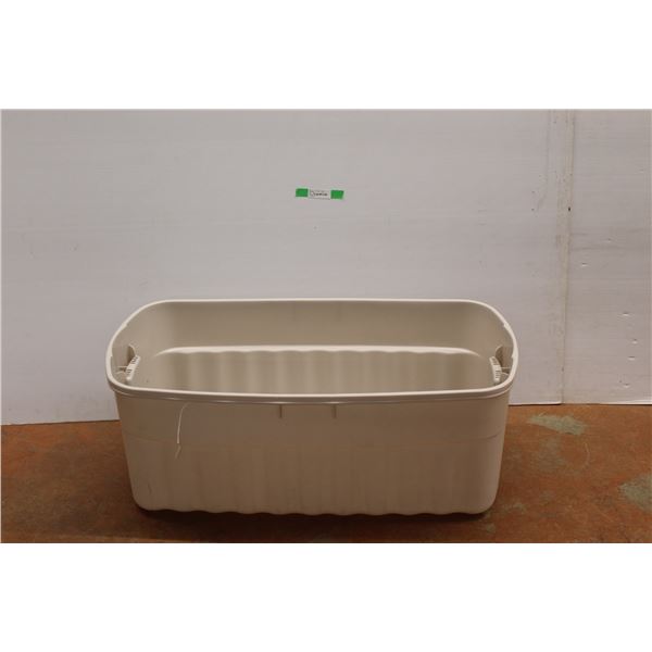 *Plastic Tub 41'' x 16'' x 21'' - Missing Lid, Damaged - CANNOT SHIP