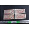 Image 1 : (4) Vintage $2 Canadian Dollar Bills