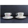 Image 4 : (2) Pink Rose Ceramic Coffee Mugs and Saucers