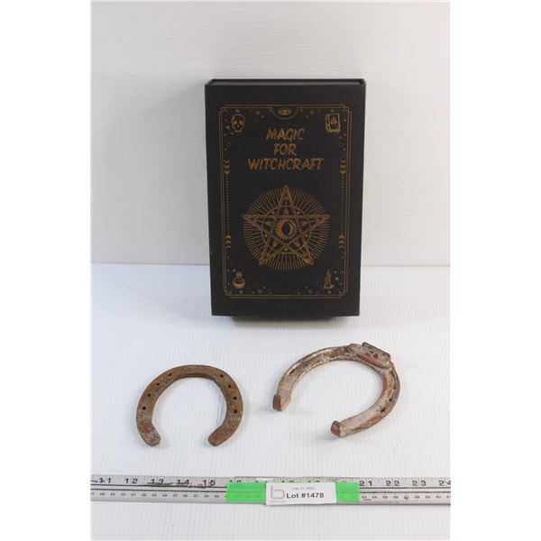 Black Magic for Witchcraft Box and (2) Horse Shoes