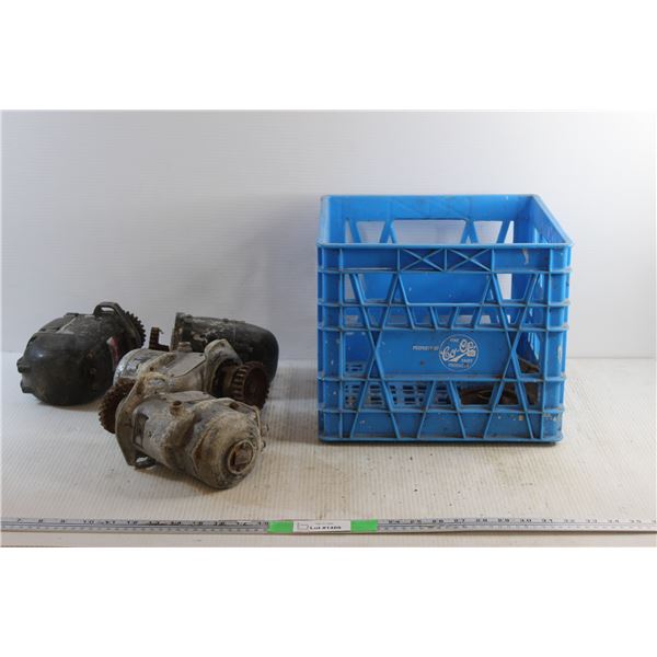 (4) Eisemann & Sharper's Aviation Parts and Milk Crate