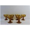 Image 2 : (6) Amber Glass Goblets