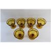 Image 3 : (6) Amber Glass Goblets
