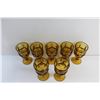 Image 3 : (7) Amber Glass Goblets