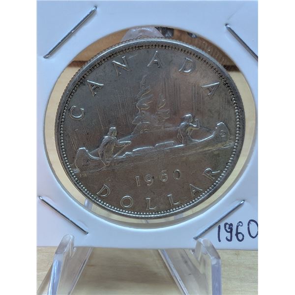 Lot 41-1) 1 Canadian silver Dollar 1960