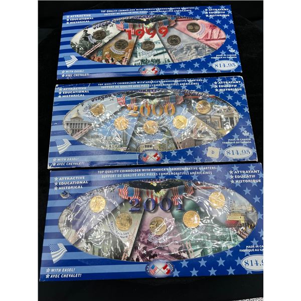 3 American Commemorative Quarter Sets