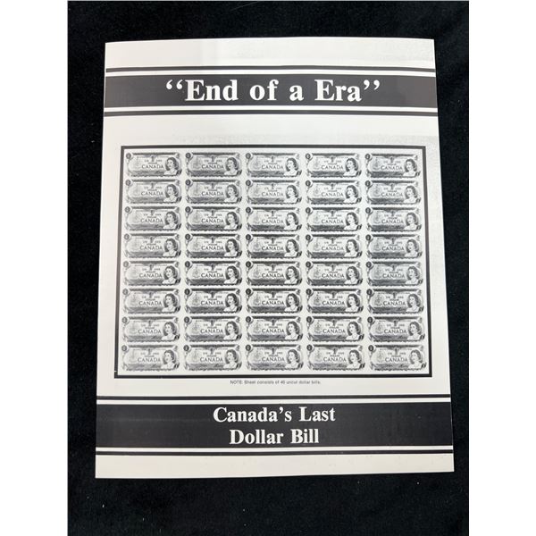 "End of a Era" Canada's Last Dollar Bill