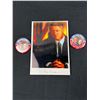 Image 2 : Autographed Photograph of Bill Clinton, 2 Election Badges & More