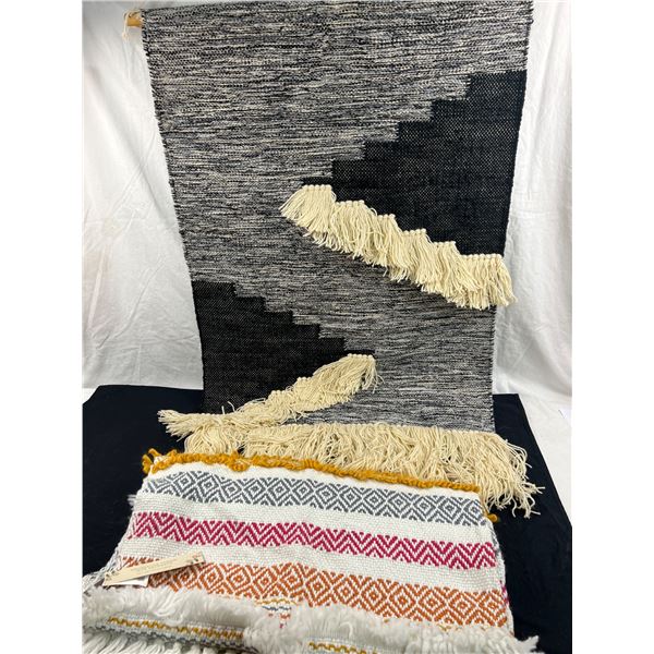 Woven Wall Hanging & Woven Throw
