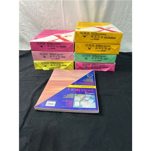 7 Reems Xerox Coloured Paper & 100 Sheets Geopaper