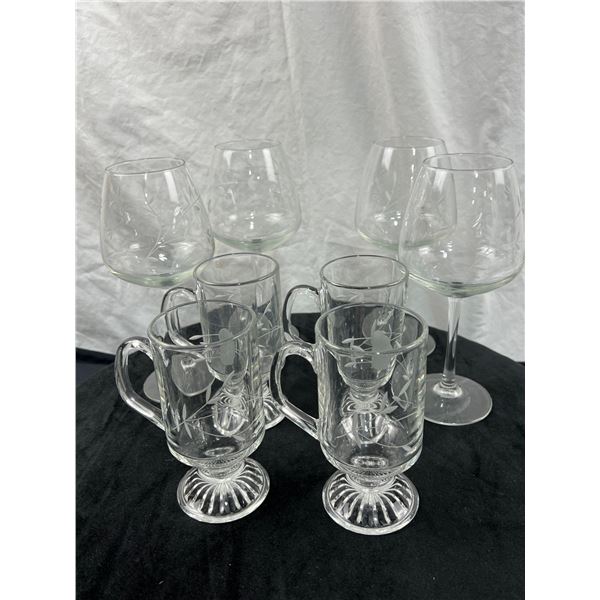 Princess House Etched Glassware