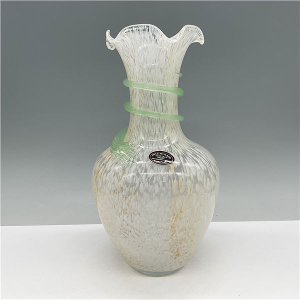 Arte Murano Kristall Mery Glass Vase with Applied Decoration