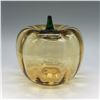 Image 2 : Blenko Glass Pumpkin Figure with Green Stem