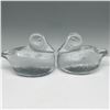 Image 2 : Pair of Vintage Blenko Frosted Glass Duck Bookends