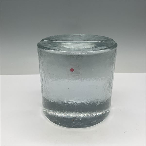 Pair of Blenko Glass Ice Textured Bookends