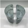 Image 3 : Pair of Blenko Glass Ice Textured Bookends