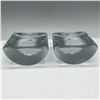 Image 4 : Pair of Blenko Glass Ice Textured Bookends