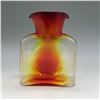 Image 1 : Blenko Glass Water Bottle, Red and Yellow