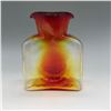 Image 3 : Blenko Glass Water Bottle, Red and Yellow
