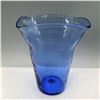 Image 1 : Blenko Handcraft Blue Glass Vase