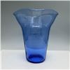 Image 2 : Blenko Handcraft Blue Glass Vase