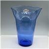 Image 3 : Blenko Handcraft Blue Glass Vase