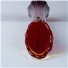 Image 3 : Vintage  Amberina Glass Vase with Ruffled Rim