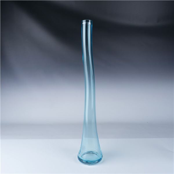 Krosno Tall Blue Art Glass Vase