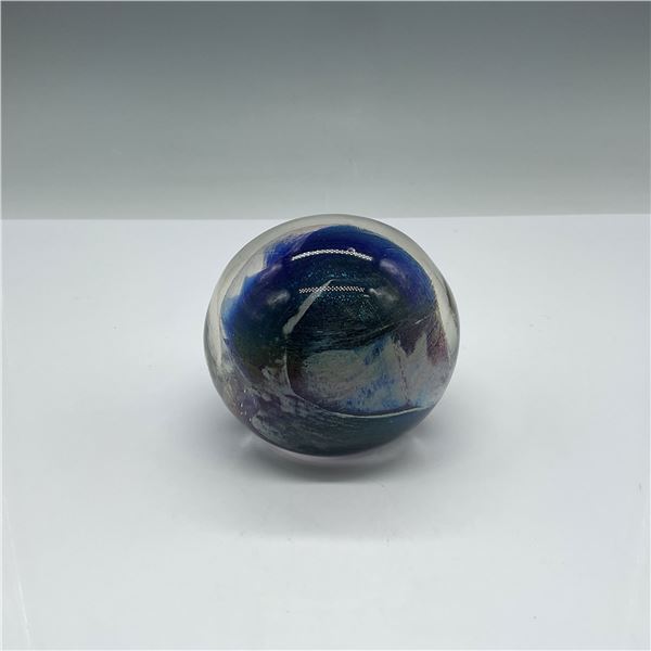 R. Eickholt Art Glass Paperweight Signed and Dated
