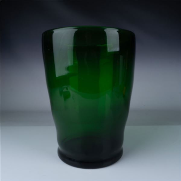 Contemporary Art Glass Green Vase