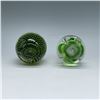 Image 3 : 2pc Controlled Bubbles & Floral Paperweights