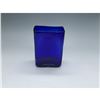 Image 1 : Cobalt Blue Art Glass Vase, Rectangular