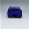 Image 4 : Cobalt Blue Art Glass Vase, Rectangular