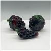 Image 1 : 3pc Handcrafted Glass Grape Sculptures