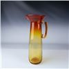 Image 2 : Amber and Yellow Gradient Hand Blown Glass Pitcher