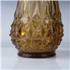 Image 3 : Amber Glass Vase, Scalloped Rim and Textured Design