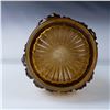 Image 5 : Amber Glass Vase, Scalloped Rim and Textured Design