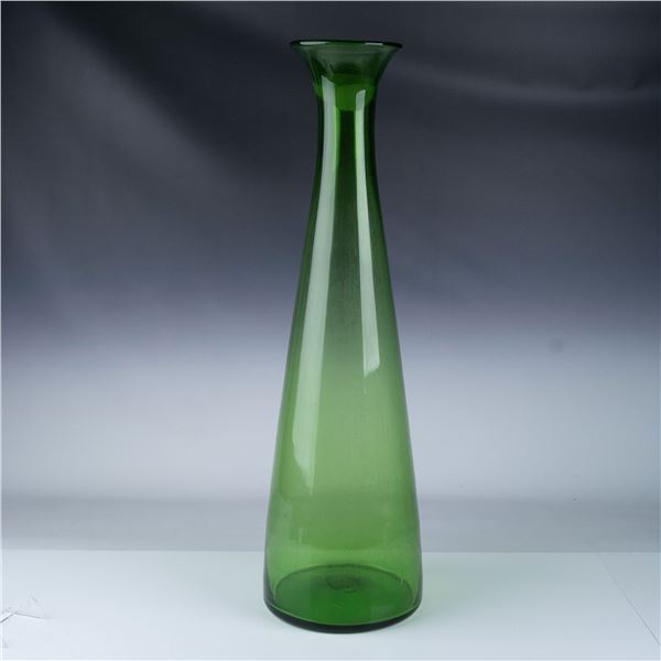 Art Glass Green Floor Vase
