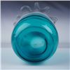 Image 3 : Art Glass Vase with Blue-Toned Gradient & Flared Rim