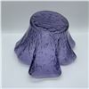 Image 3 : Art Glass Vase, Amethyst Ruffled Design