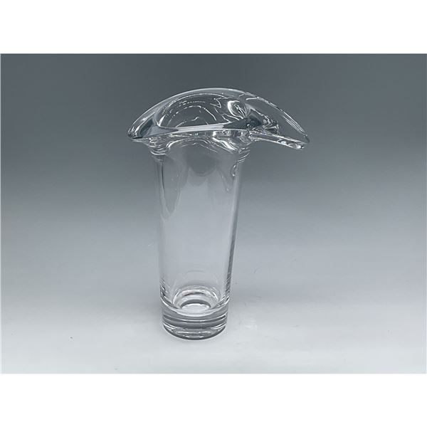 Clear Glass Flared Vase