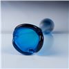 Image 2 : Handblown Blue Glass Vase, Flared Top