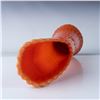 Image 2 : Mid-Century Art Glass Swung Vase, Tangerine