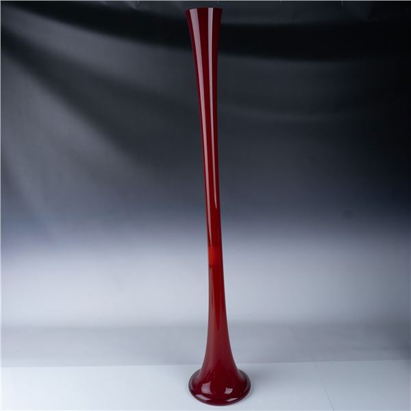 Modern Red Art Glass Vase