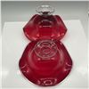 Image 3 : Pair of Ruby Red Glass Pedestal Bowls