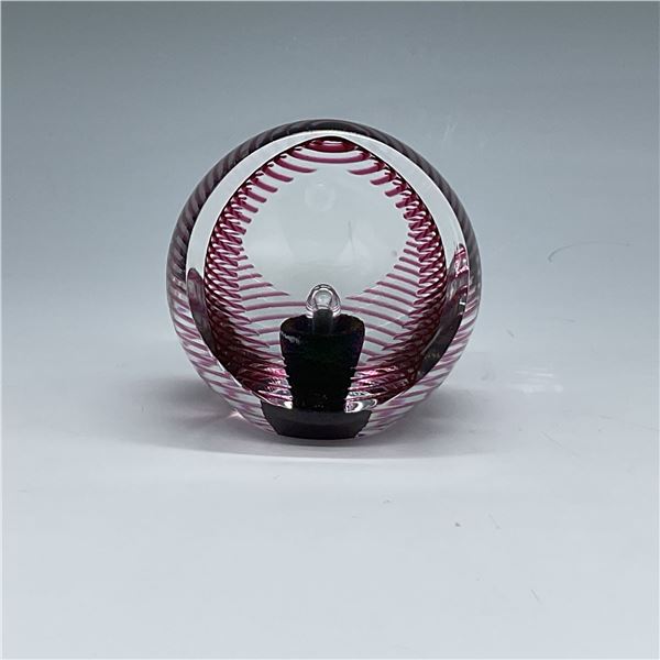 PinkSpiral Design Paperweight, Signed