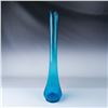 Image 1 : Tall Blue Swung Glass Vase