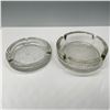 Image 2 : 2pc Mid-Century Glass Ashtray Set